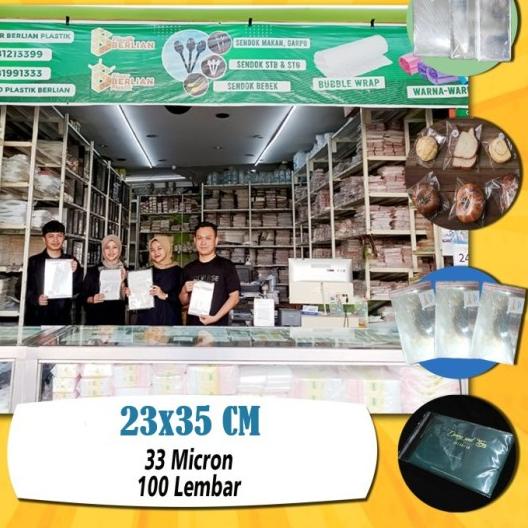 

23 x 35 cm Plastik OPP Tebal (isi 100 lembar/pack)