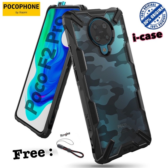 CASE Xiaomi Poco f2 Pro Ringke Fusion-X Original bonus strap - pocophone f2 pro