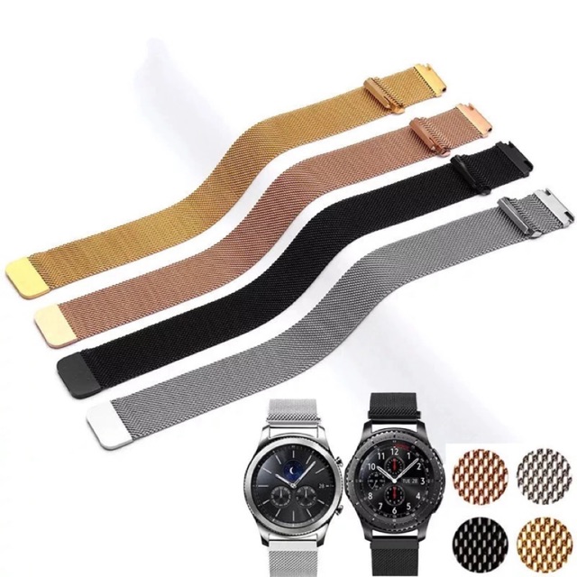 Strap Stainless steel Magnet Jam 22mm Milanese tali jam Samsung gear S3 galaxy watch moto 360 46mm