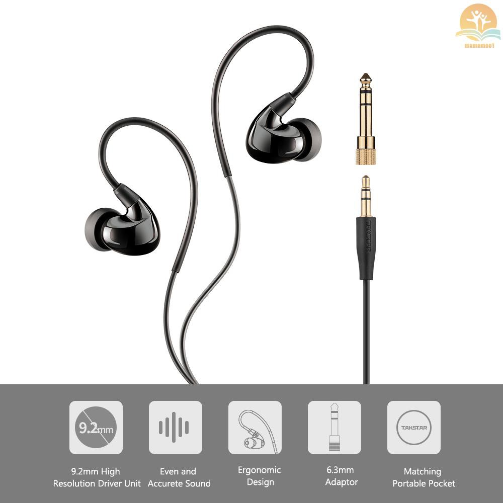 Takstar Ts-2260 Earphone In Ear Noise Canceling Dengan Adapter Interface 6.3mm