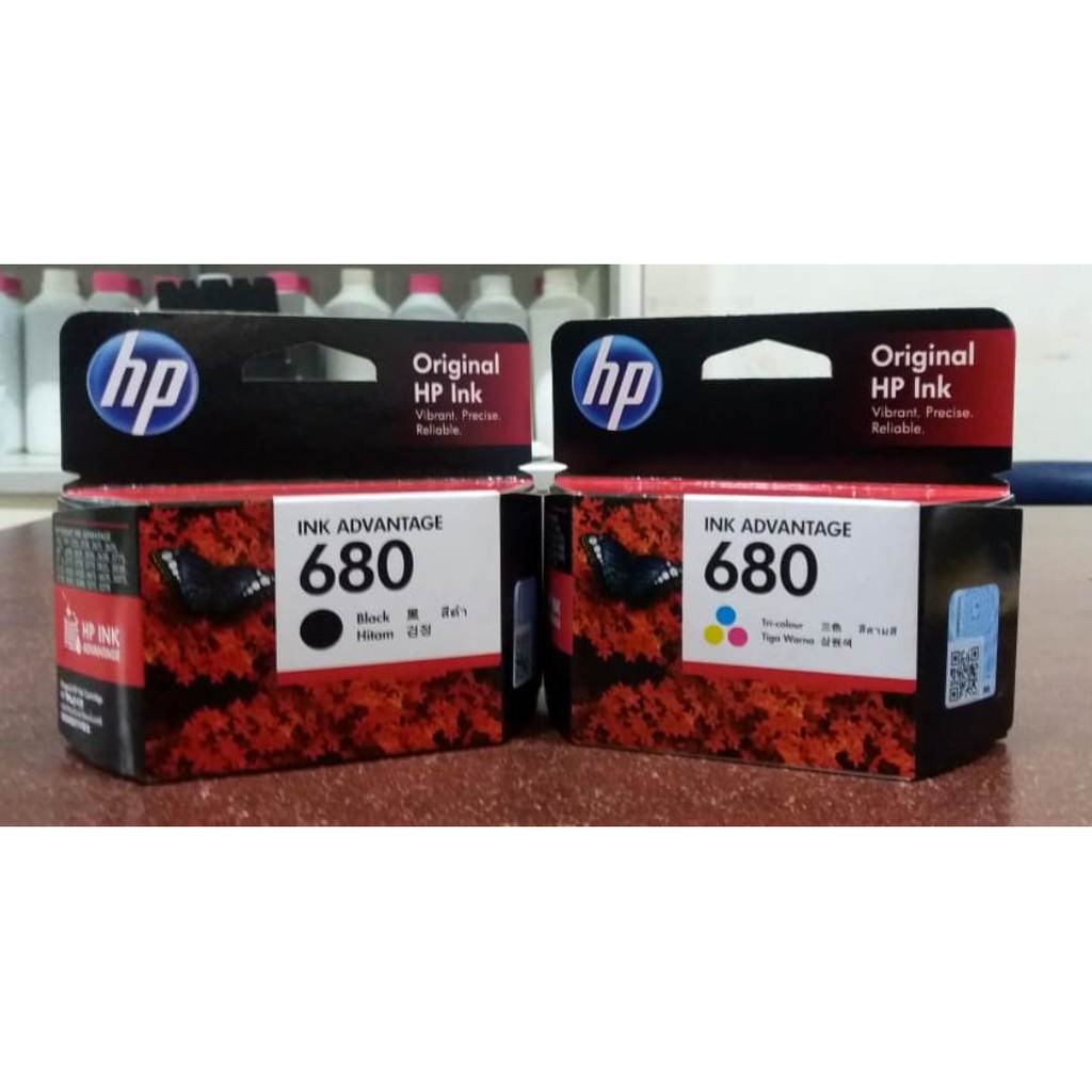CARTRIDGE TINTA 680 Paket Cartridge Tinta HP 680 Black dan HP 680 Colour