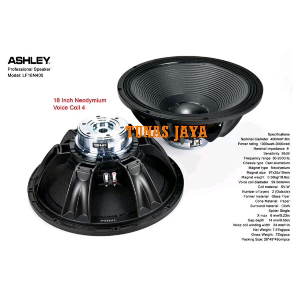 SPEAKER COMPONENT ASHLEY LF18N400 - SPEAKER ORIGINAL ASHLEY LF18 N400