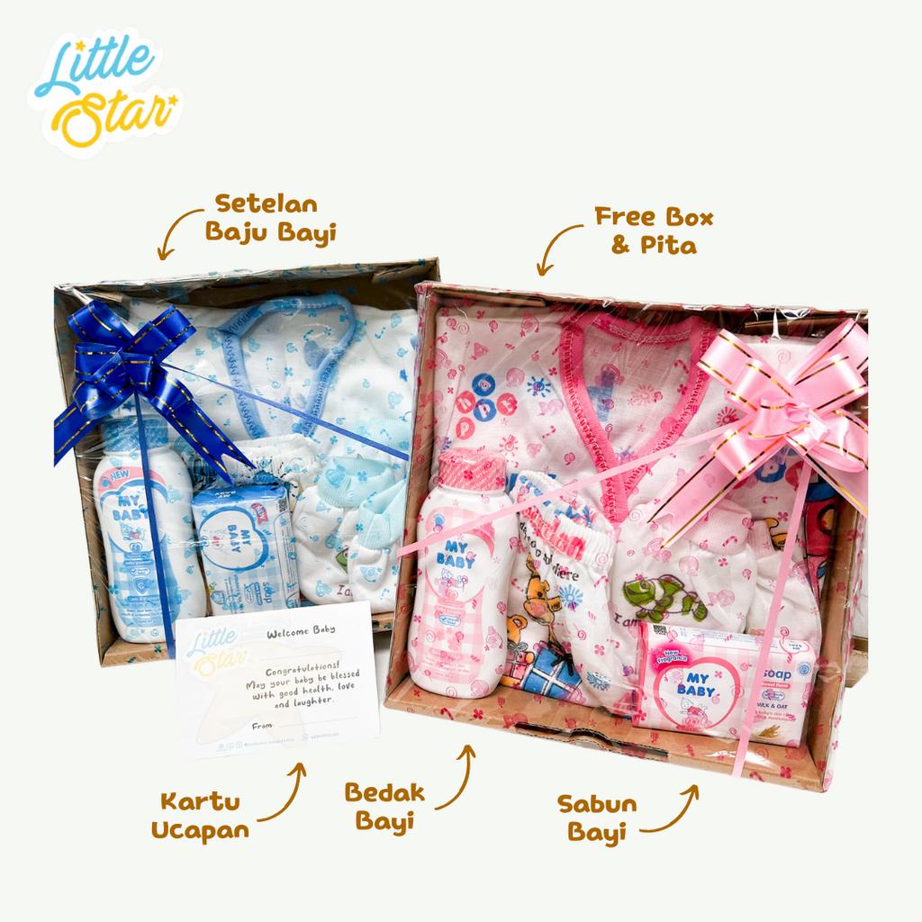 Hampers Bayi Newborn Baby Gift Set Paket Hadiah Parcel Kado Lahiran Setelan Baju Bayi Baru Lahir Unisex