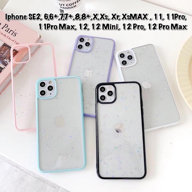 Antishock Glitter Case Iphone 6 6+ 7 7+ 8 8+ X  Xr XsMAX 11 11Pro 11ProMax 12 12Mini 12Pro 12ProMax