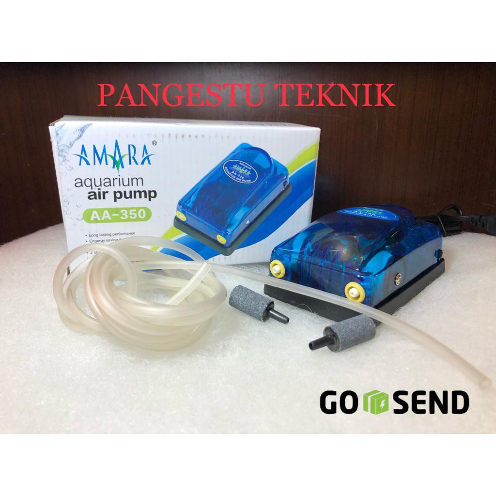 Jual 1 Satu SET Aerator, Pompa Udara Oksigen 2 LUBANG - Amara BS-350 ...