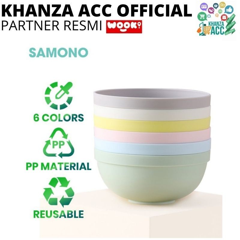 KHANZAACC SAMONO STW01B Mangkuk (1set isi 6pcs) Environmental PP Material
