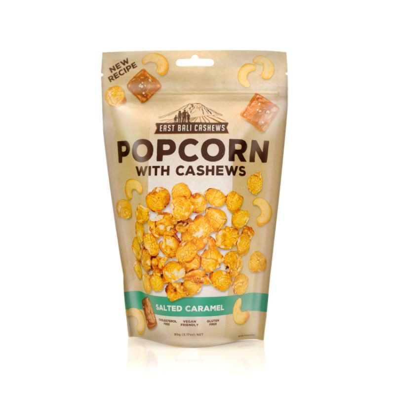 

Popcorn East Bali Cashew Chocolate /Salted Caramel dengan Kacang Mede