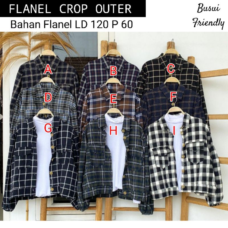 FLANEL CROP OUTER Muslimah_Hijrahku // KEMEJA CROP FLANEL // KEMEJA FLANEL //FLANEL OUTER