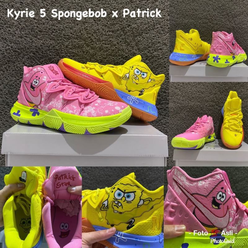 SEPATU BASKET ANAK DEWASA NIKE KYRIE 5 SPONGEBOB X PATRICK GS KIDS YOUTH PREMIUM QUALITY