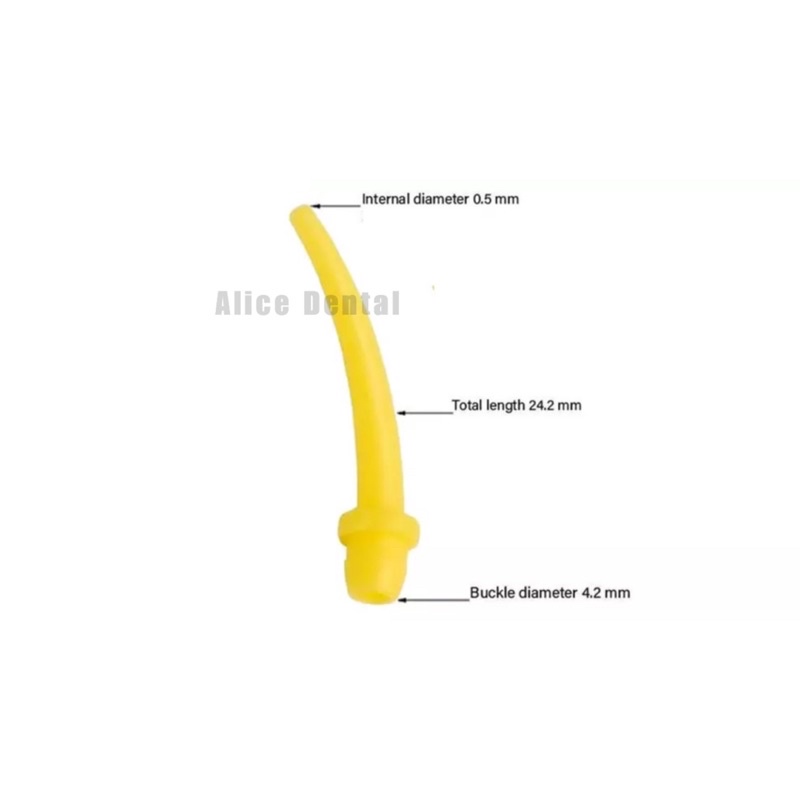 Alice dental // mixing tips yellow nozzles ujung oral tip kuning impression light body nozzle