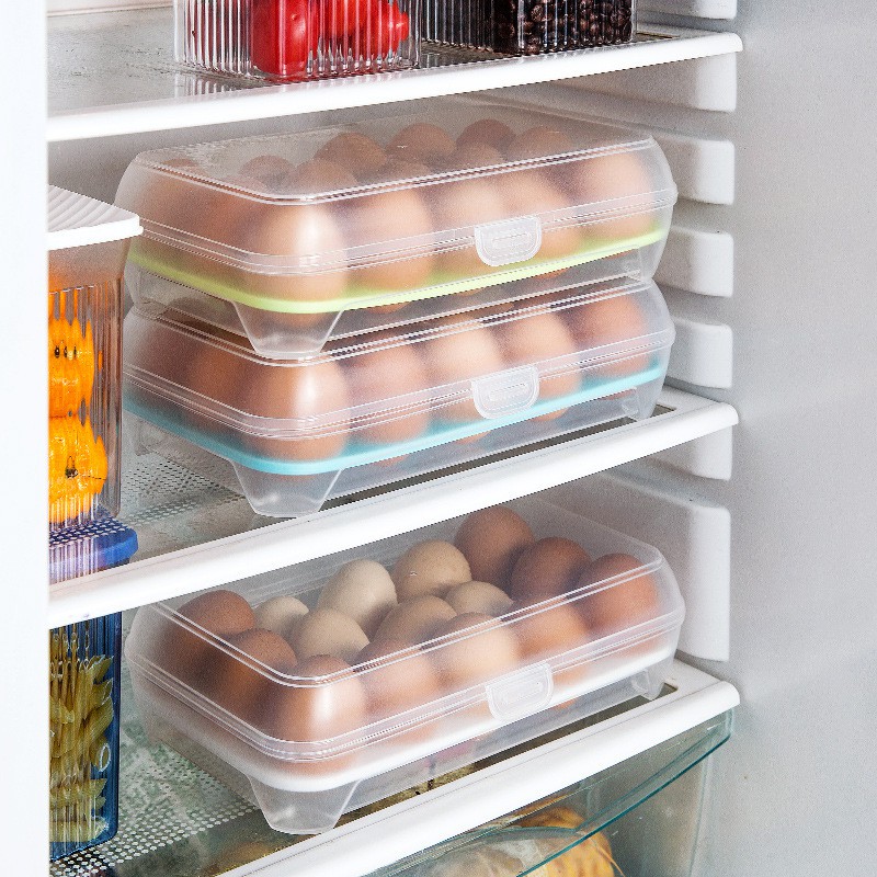 [Featured] Refrigerator Freezer Plastic Storage Box / Fresh Food Storage Container With Lid / Kitchen Transparent Storage Box With Lid