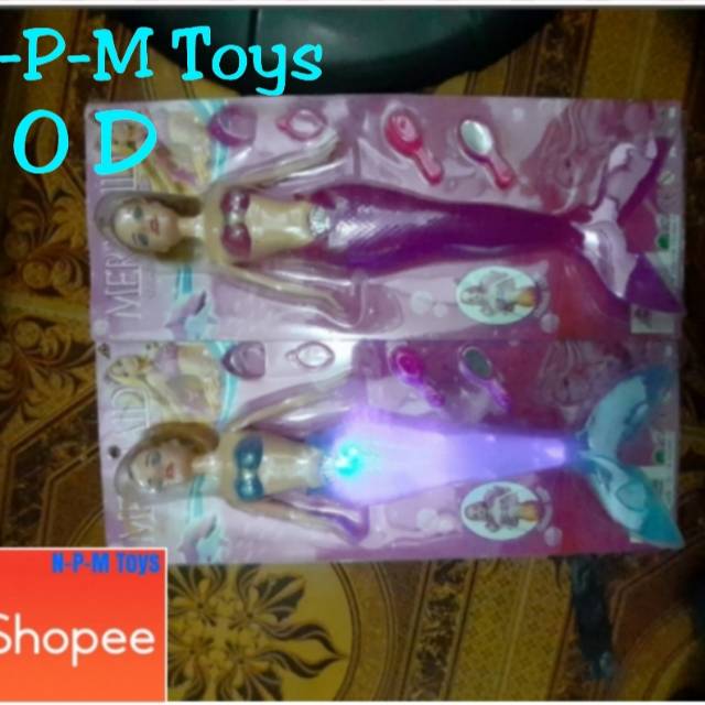 Mainan Anak Barbie Mermaid LED / Boneka Barbie Duyung LED