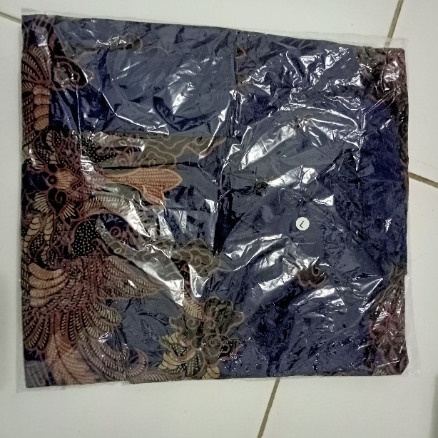 Kemeja Batik Pria Lengan Panjang Size M L Xl Xxl  Bswart Batik Hrb026 Kenongo Hem Panjang Padi