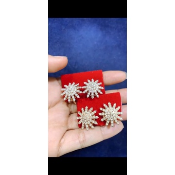 Anting Kerabu Matahari Jumbo Berlian Medan Asli BMF