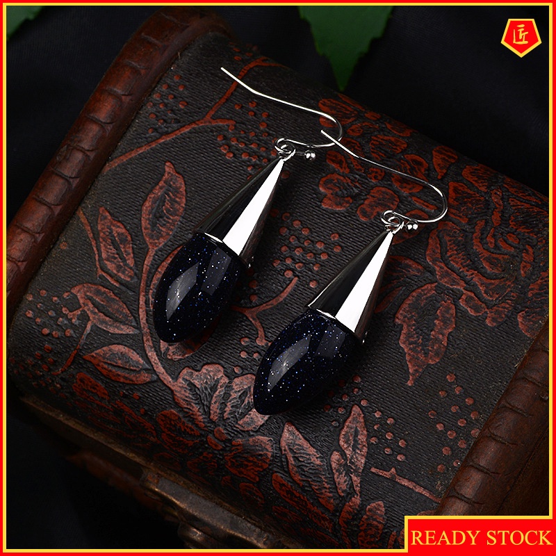 [Ready Stock]Exaggerated S925 Silver Celestite Luxury Earrings