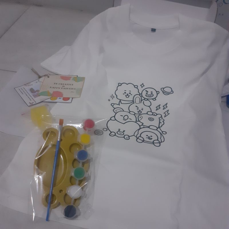 

CUSTOM BTS TSHIRT PAINTING KIT I BAJU LUKIS BTS