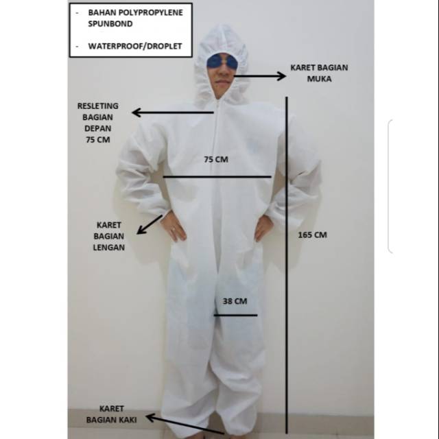 

BAJU COVER APD MEDIS SPUNBOND WATERPROOF 70gsm dan 75gsm