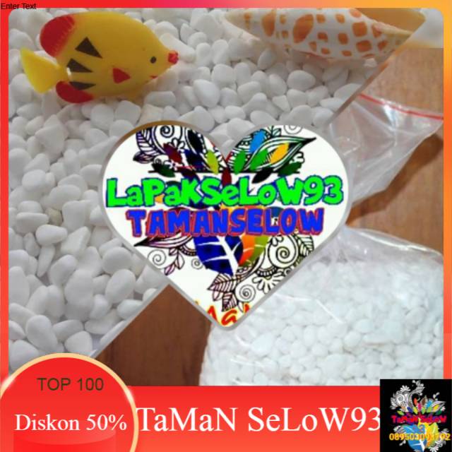 Batu hias koral putih kecil per 1kg.