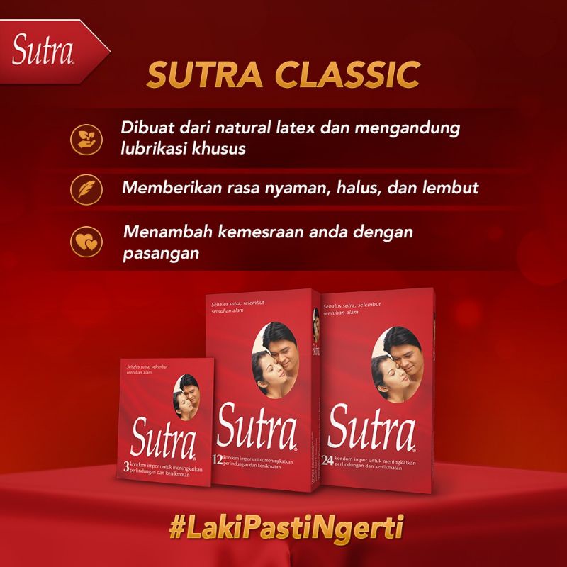 *PRIVASI AMAN* Kondom Merah Sutra Classic 24 Pcs