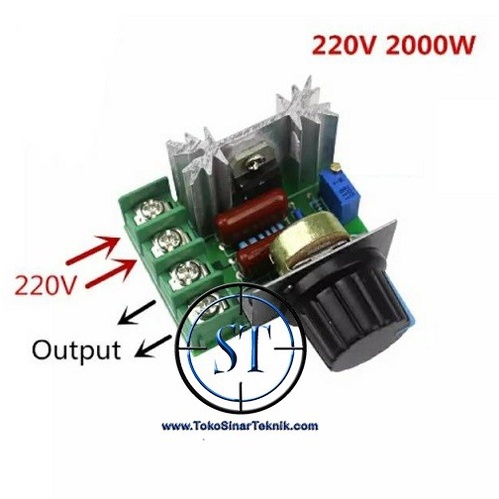 Dimmer SCR 2000W Voltage Regulator Speed Controller Motor Suhu Pemanas SCR2000 AC 220V Pompa Gerinda Bor Mini Pengatur Tegangan AC Triac Dimer PWM Electronic Voltage Regulator
