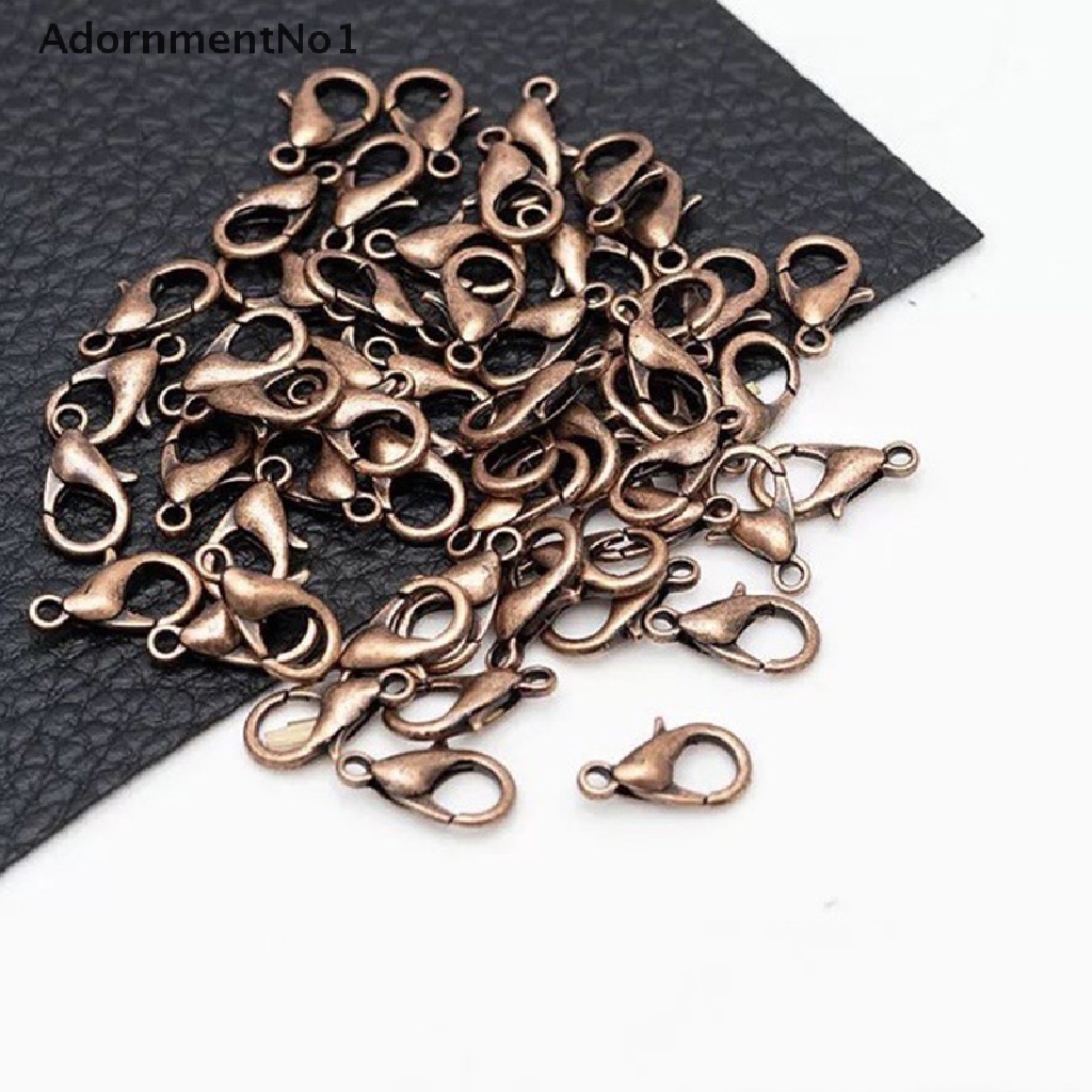 (AdornmentNo1) 50pcs Kait Lobster Bahan Alloy Untuk Kalung / Gelang Rantai