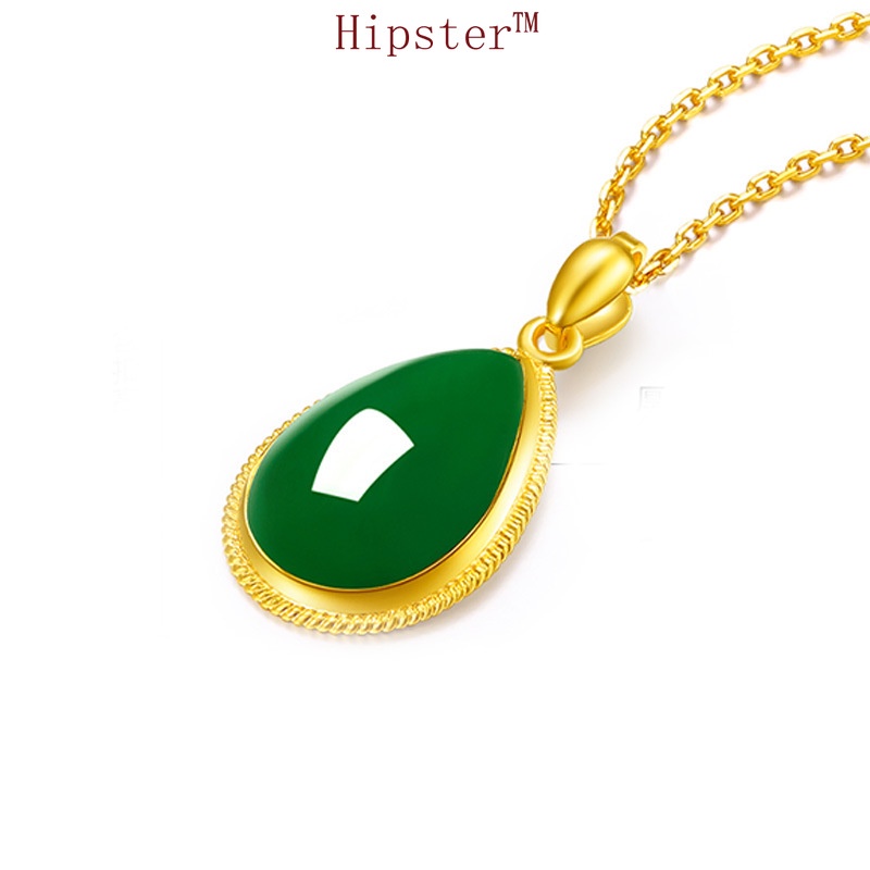 New Hot Sale Fashion Luxury Natural Hetian Jade Clavicle Chain Retro Elegant Necklace