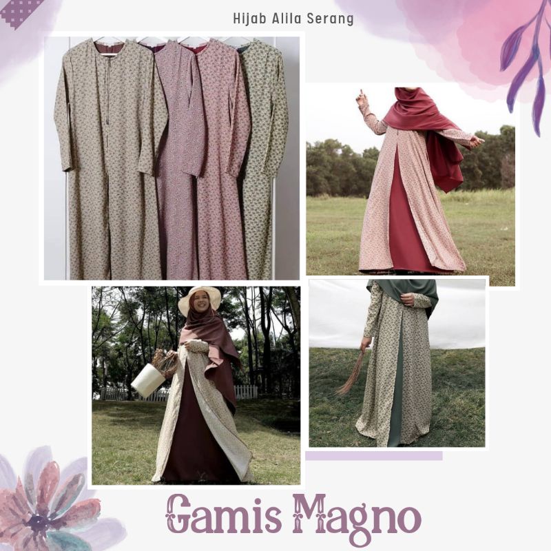 Gamis Magno Motif Flowers By hijab alila