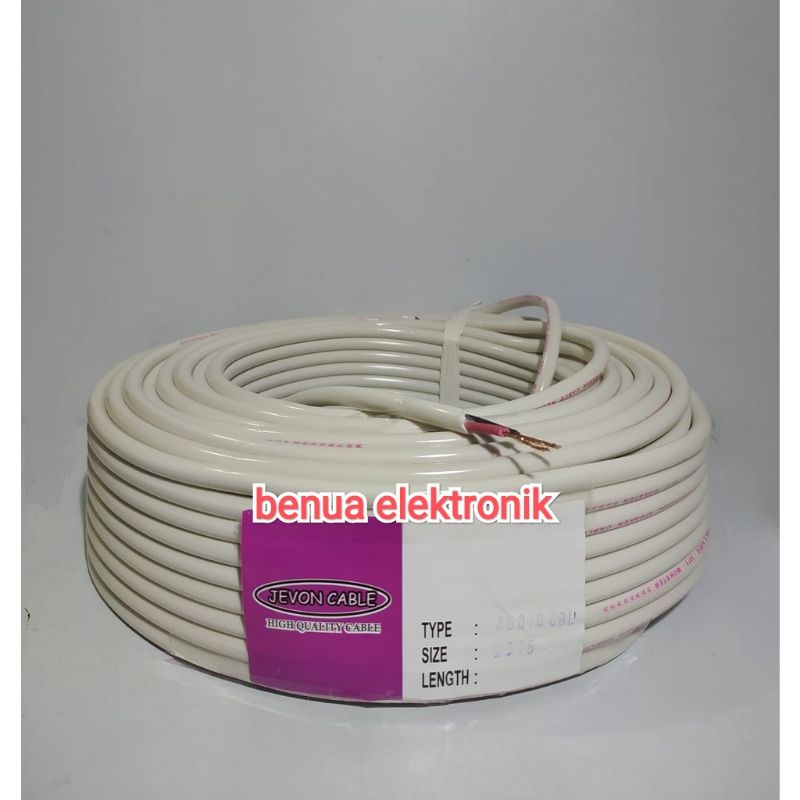 promo kabel listrik 2x0 75 per meter serabut putih jevon hyo