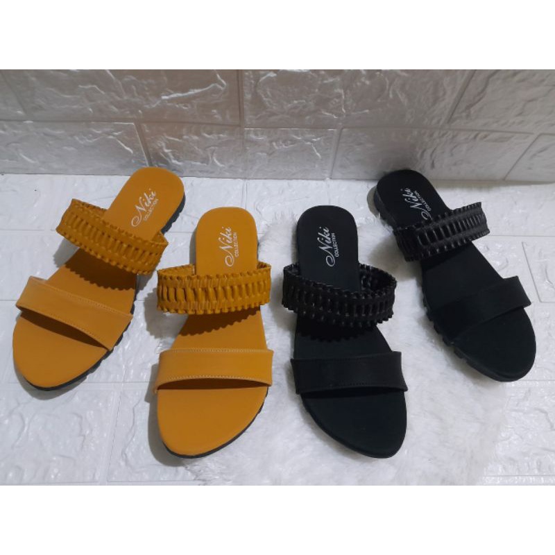 Sandal Teplek Wanita Model Terbaru Ban 2 Webing Karet/Sandal Wanita Kekinian Murah Modern