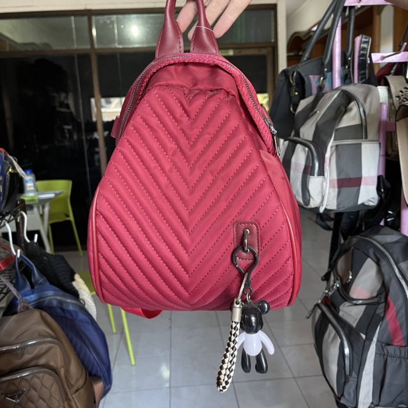Tas Ransel Wanita Backpack Jalan-jalan kerja kecil Import Nilon Tanggulangin