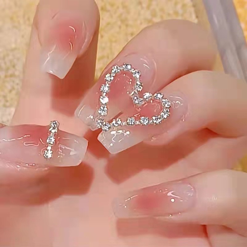 Kuku Palsu 【B39，lem cair】Nikah kuku Wedding False Nailart Pengantin Tangan