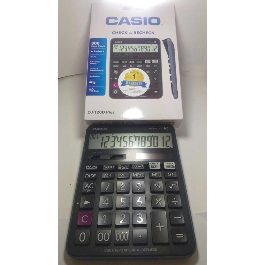 

KALKULATOR CASIO ORIGINAL DJ 120D PLUS KALKULATOR 12DIGIT 300 Steps Check
