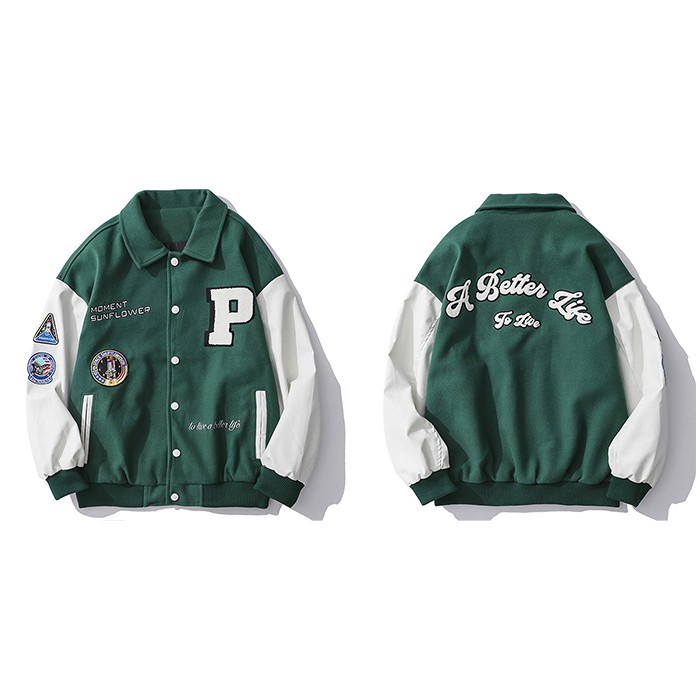 COD-Jaket Varsity Vintage New Arrival / Jaket Baseball Varsity Original Distro / Jaket Bomber Varsity Pria Wanita Ful Bordir Premium
