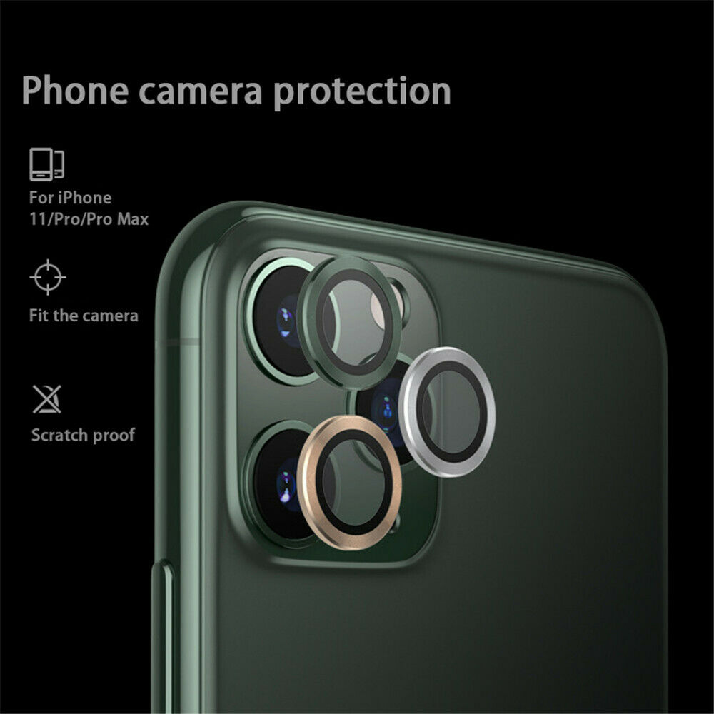 For iPhone 11 12 Mini Pro Max Mini Metal+Tempered Glass Camera Lens Full Cover Protectors Luxury Protective Cap