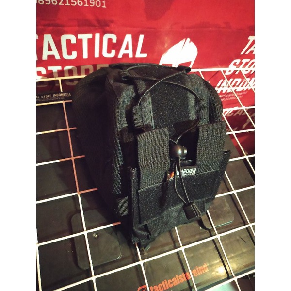 Cover Helm Tactical + Pouch Perekat Battery Gen 1 - Hitam