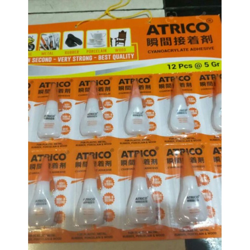 SUPER GLUE MERK ATRICO ISI 12 PCS