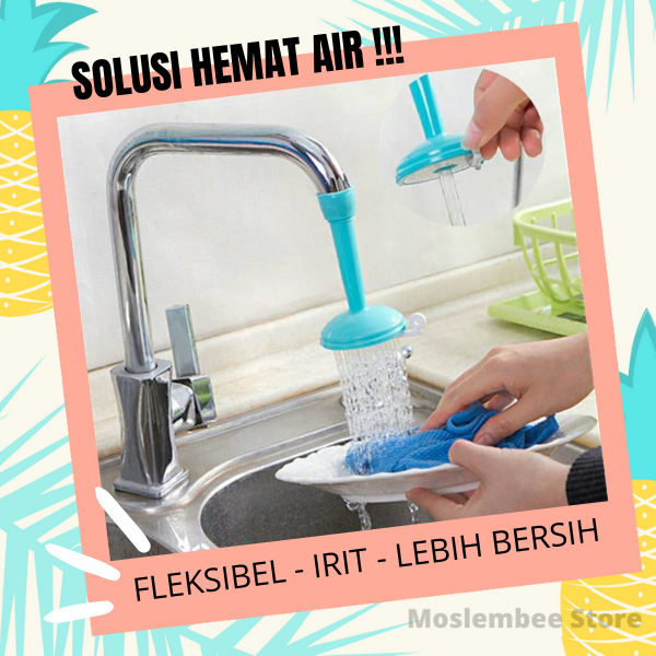SAMBUNGAN KRAN AIR DEKORASI KERAN AIR FLEKSIBEL PLASTIK SAMBUNGAN KRAN AIR CUCI PIRING DAPUR