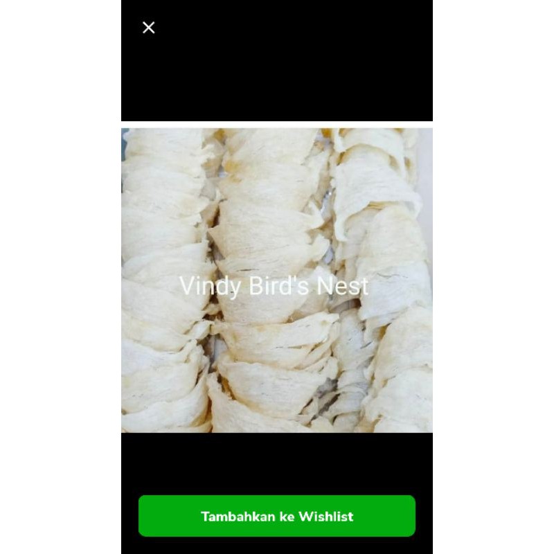 

Sarang Walet Bersih Super Vindy's Bird's Nest 100 gram