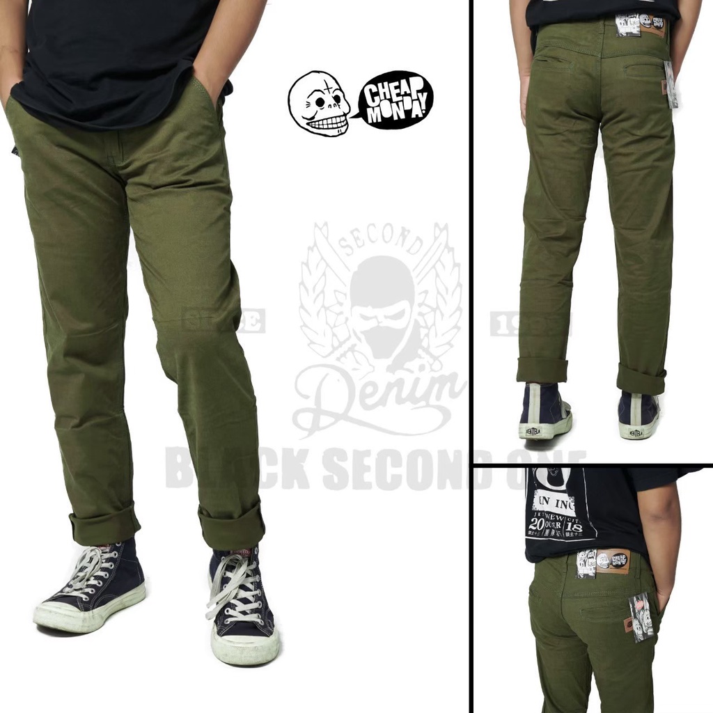 CHINOS CHEAP MONDAY ORIGINAL CHINO PANJANG CHEAP MONDAY PRIA TERBARU