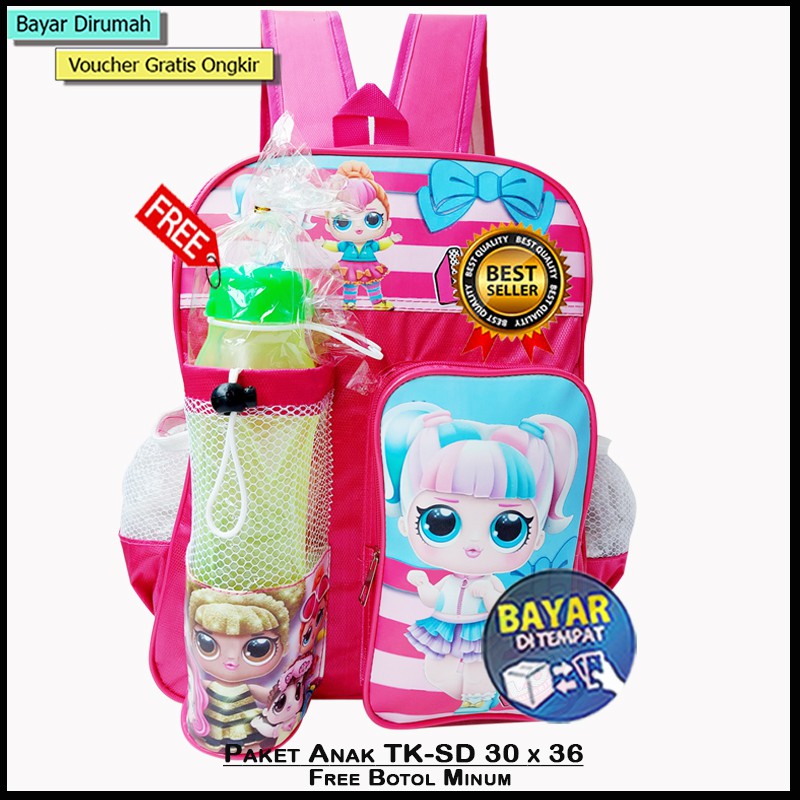 [Paket] Tas Sekolah Anak SD Tas Sekolah Anak Perempuan Tas Anak Cewek tas Anak SD tas ANak TK+Pouch