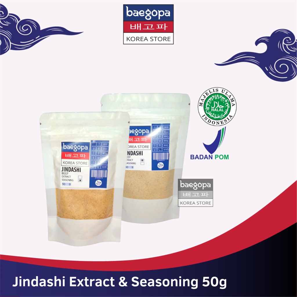 

JINDASHI Kaldu Sapi Khas Korea 50 g Halal | Beef Seasoning Powder