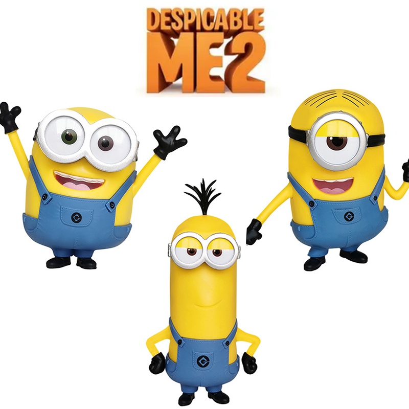 Mainan Despicable Me 2 The Minions Action Figure Role Bob Kevin Stuart Bahan PVC Untuk Hadiah Anak