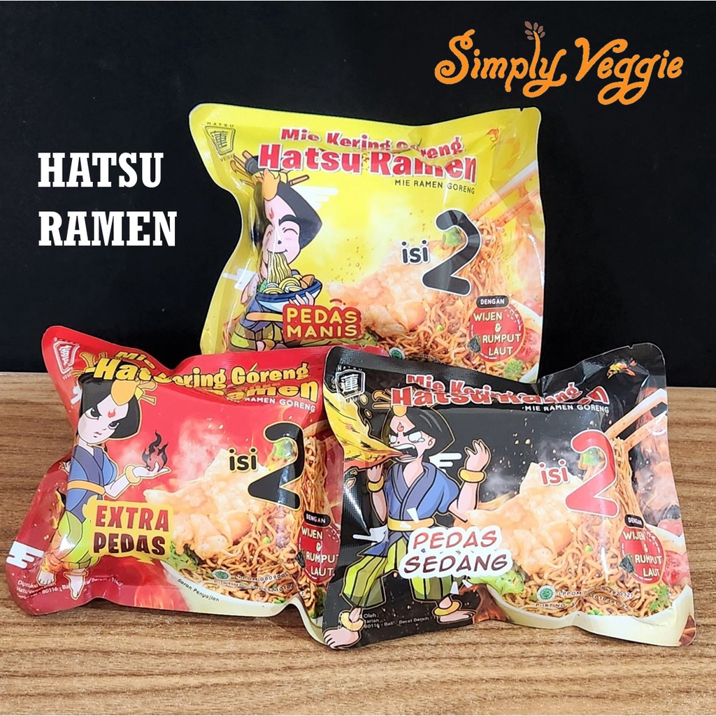 Hatsu Ramen Mie Goreng Korea Instant Vegetarian Mie Korea Vegan