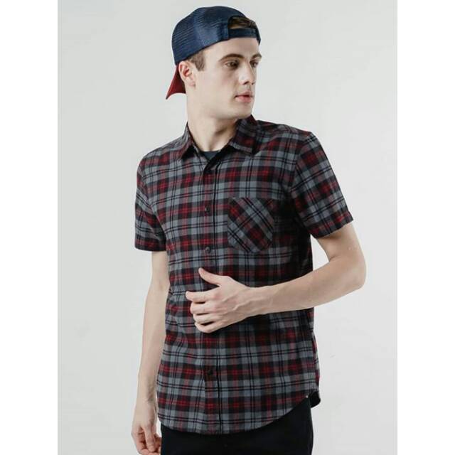 Kemeja flanen pria 3second ORIGINAL