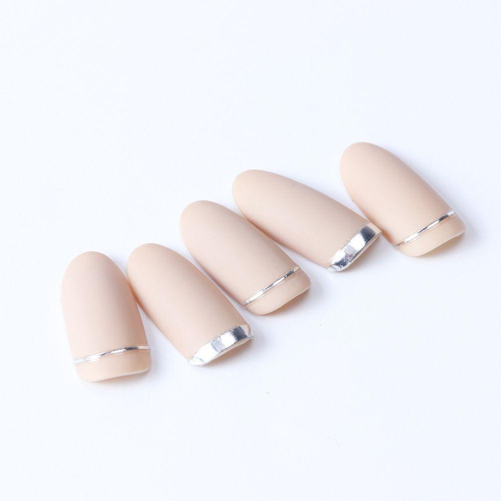 R-flower 3D Nail Sticker Self Adhesive Silver Gold Garis Geometris Stripe Transfer Stickers