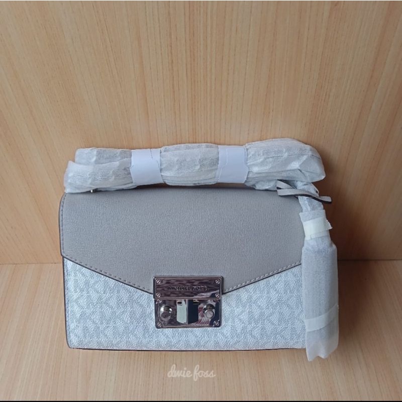 Tas MK Rose Small Crossbody Signature Bright White Original