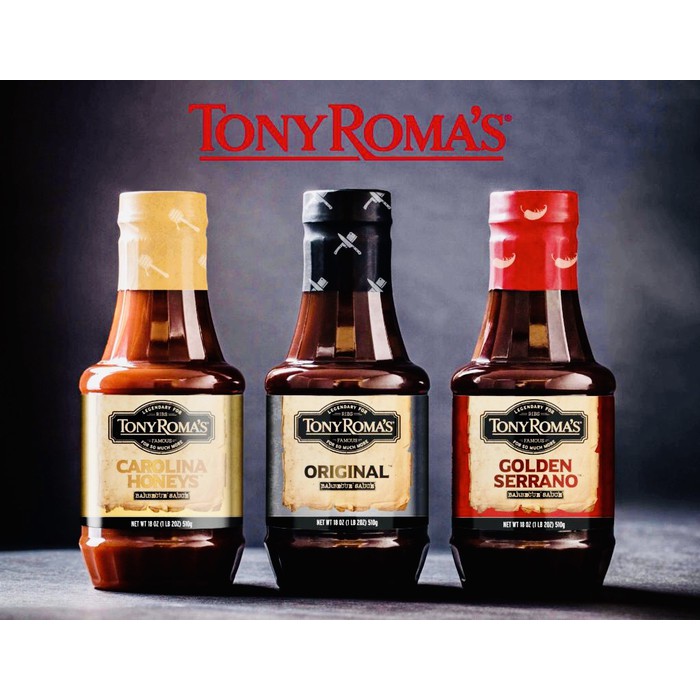 

Tony Roma's Tony Romas Barbecue BBQ Saus Barbekyu Marinade Grill Meat Beef Chicken Ribs Wings Burger