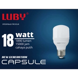 Lampu LED 18 Watt Putih Luby Capsule 18W Bohlam LED 18W