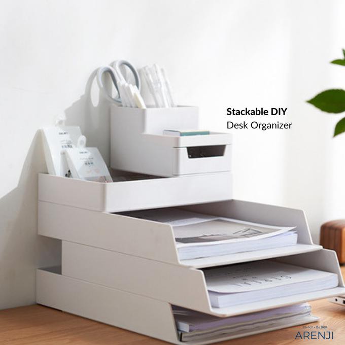 

Stackable DIY Desk Organizer - S