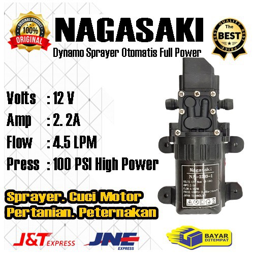 VCR4E DINAMO DYNAMO POMPA AIR NAGASAKI TANGKI SEMPROTAN ELEKTRIK SPRAYER AKI BILIK DESINFEKTAN